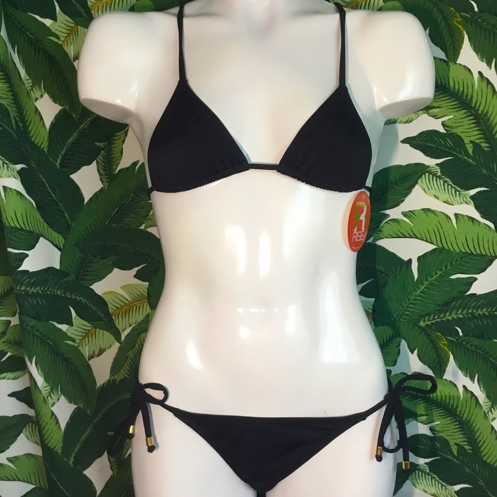 SEXY 2 piece classic tie side cheeky scrunch pucker butt Bikini Brand New